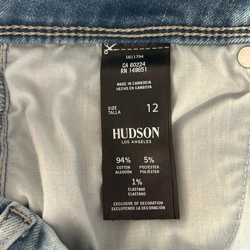 Hudson 1811754 slim straight jeans size 12